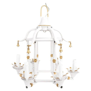 The Enchanted Home Ivory & Gold Chinoiserie Chandelier