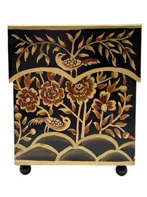 The Enchanted Home Black & Gold Pheasant Tissue Holder