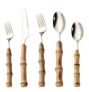 The Enchanted Home 5-Piece Genuine Bamboo Flatware