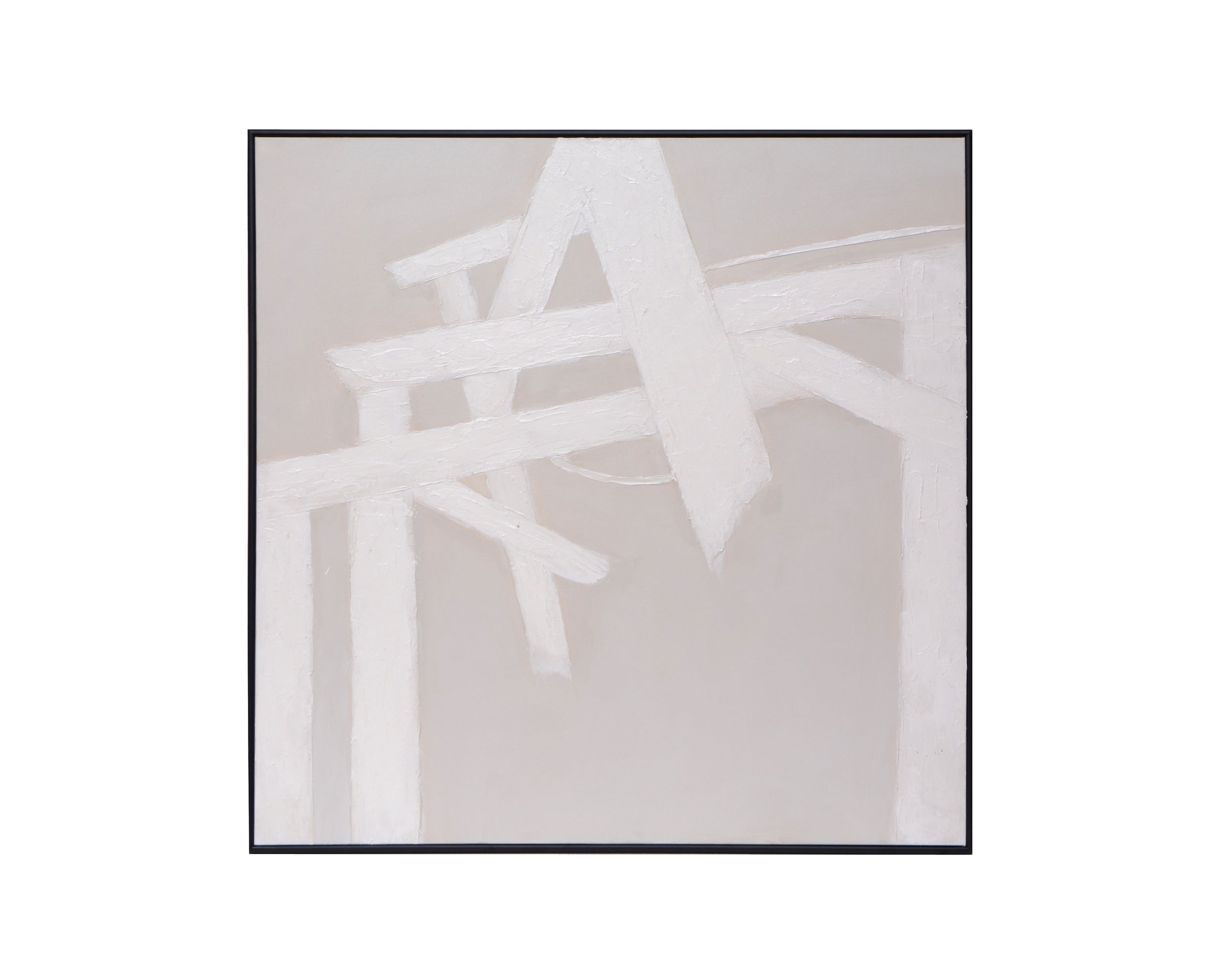 Breaking Barriers - 60" X 60"  Black Floater Frame