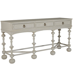 Gabby - Arrington Mindi Veneer Rectangle Console Table - White Ivory - SCH-169215