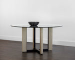 Rejane Dining Table Base - Black  Taupe