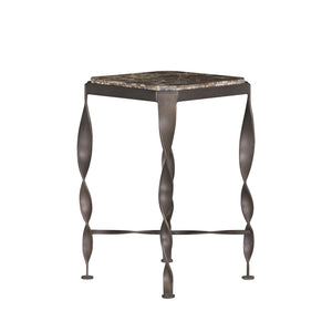 Gabby - Armand Metal Travertine Side Table - SCH-175773