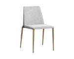Renee Stackable Dining Chair - Belfast Heather Grey / Bravo Metal