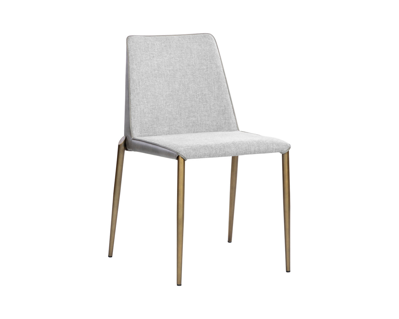 Renee Stackable Dining Chair - Belfast Heather Grey / Bravo Metal
