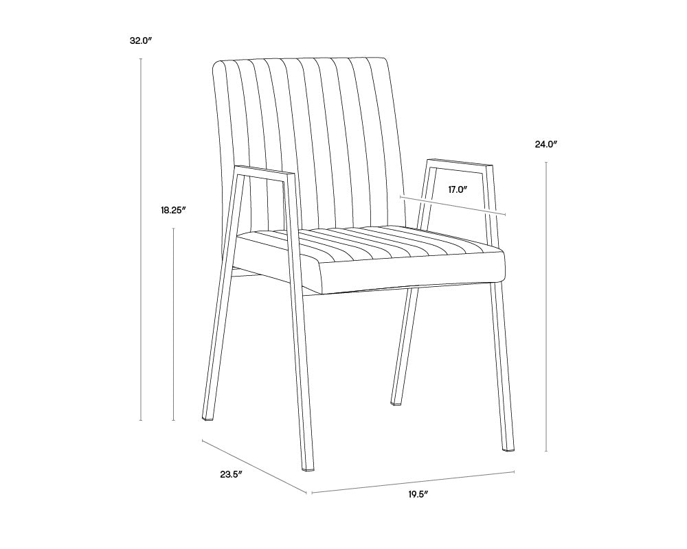 Homer Dining Armchair - Bravo Cognac