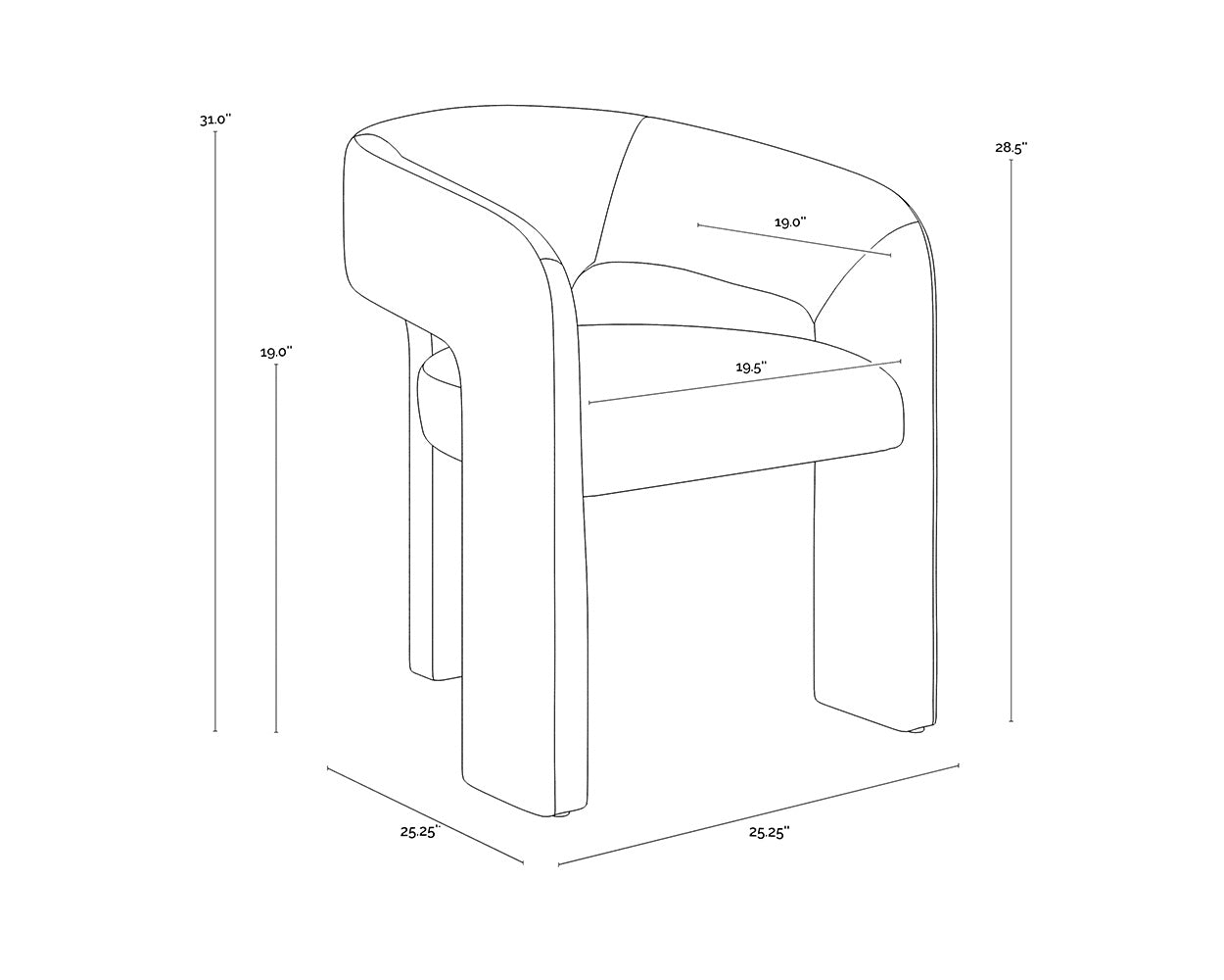 Isidore Dining Chair - Ernst Sandstone