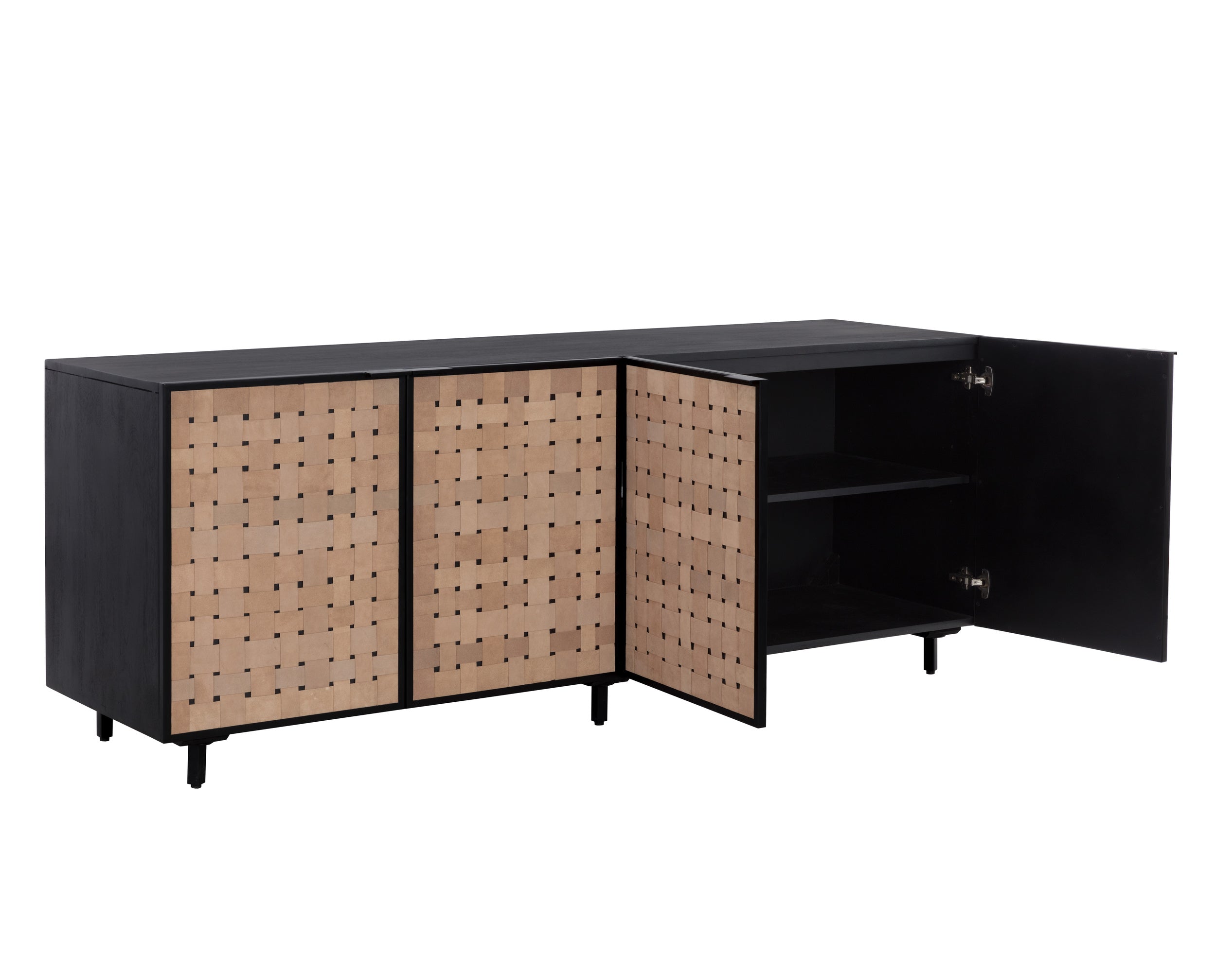 Omari Sideboard - Suede Light Tan Leather