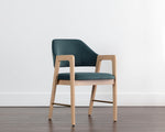 Milton Dining Armchair - Light Wash  Meg Dusty Teal