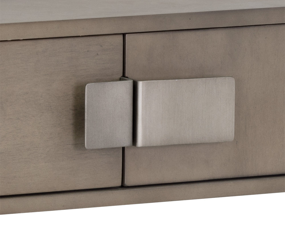 Jade Console Table - Antique Silver  Ash Grey