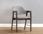 Milton Dining Armchair - Smoke Acacia  Polo Club Stone