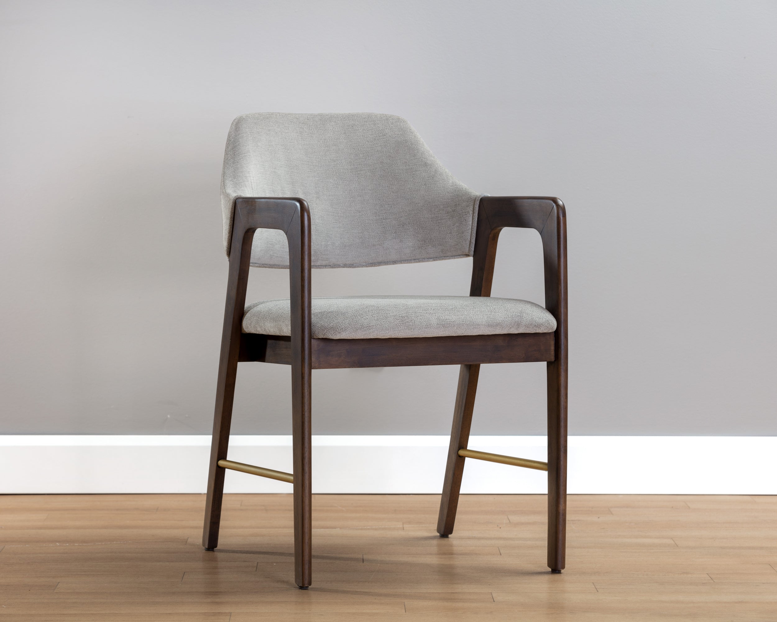Milton Dining Armchair - Smoke Acacia  Polo Club Stone