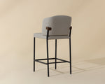 Pearce Counter Stool - Light Grey / Bravo Cognac