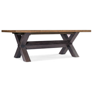 Hooker Furniture - Big Sky Trestle Dining Table w/2-20in leaves - 6700-75200-80