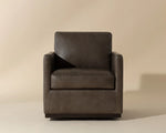 Portman Swivel Lounge Chair - Marseille Concrete Leather
