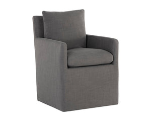 Sunpan Glenrose Wheeled Dining Armchair