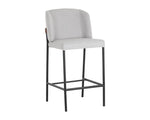 Pearce Counter Stool - Light Grey / Bravo Cognac