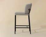 Pearce Counter Stool - Light Grey / Bravo Cognac