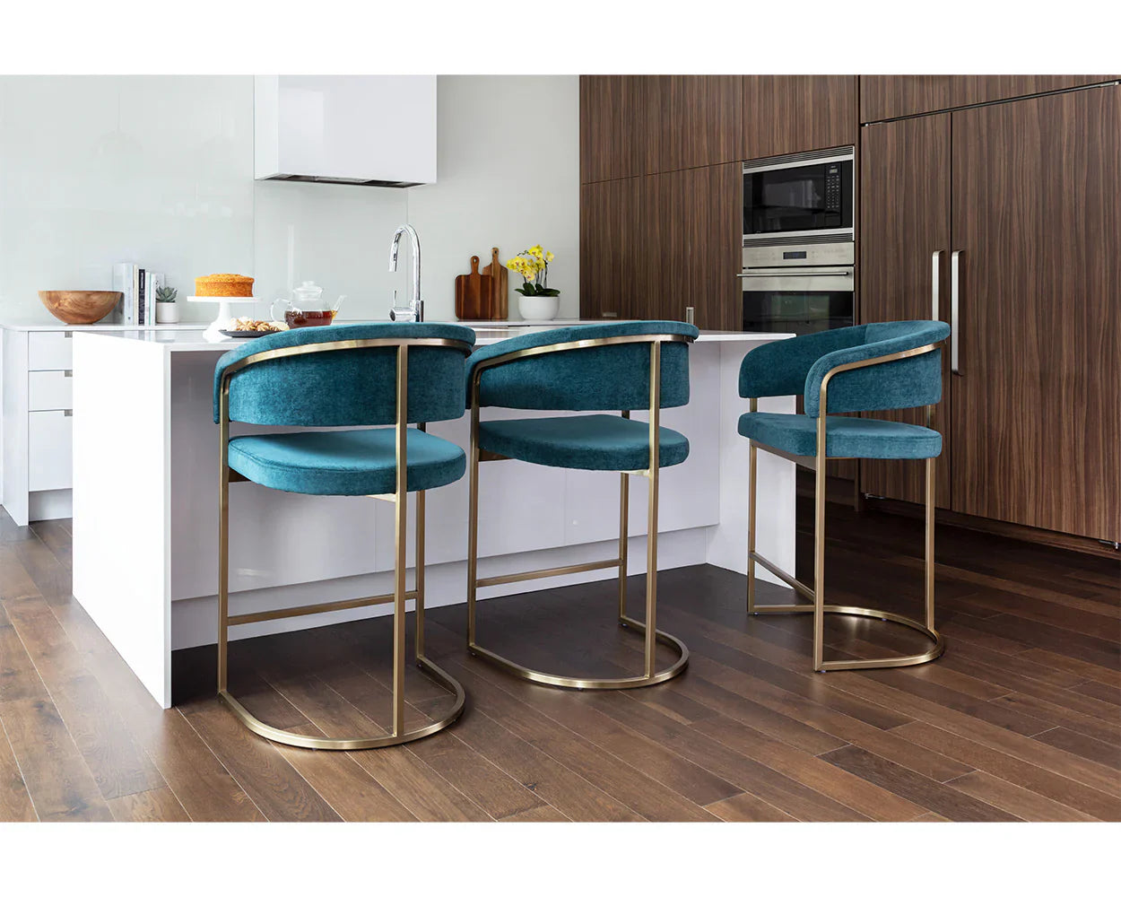 Marris Counter Stool - Gold  Danny Teal