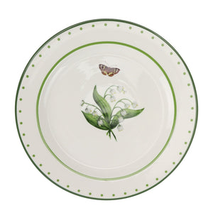 The Enchanted Home Lily Of The Valley Green And White Dinner Plate