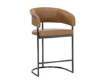 Marris Counter Stool - Gunmetal  Milliken Cognac