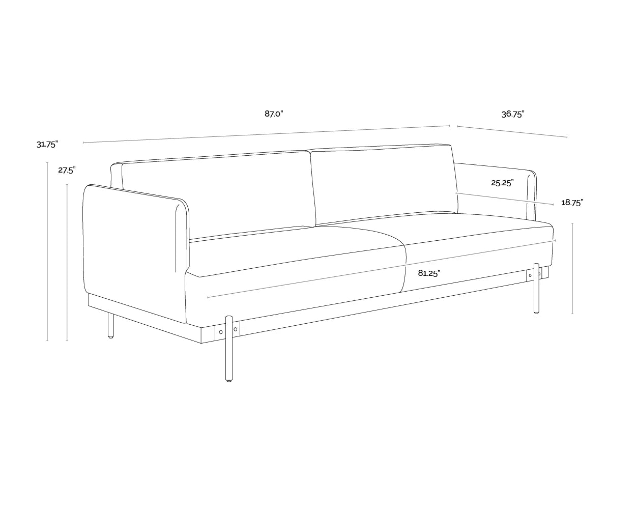 Saul Sofa - Copenhagen Olive