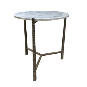 Oliver Home - Cara Side Table Large, Silver - 1143-08