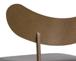 Gibbons Barstool - Antique Brass  Charcoal Black Leather