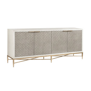 Oliver Home - Honeycomb Sideboard, Small, Sand - 1160-49