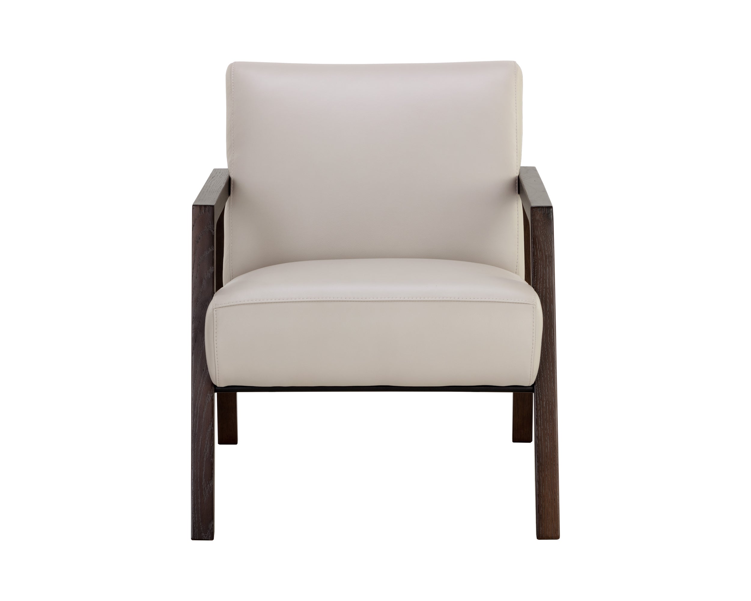 Neymar Lounge Chair - Linea Light Grey Leather