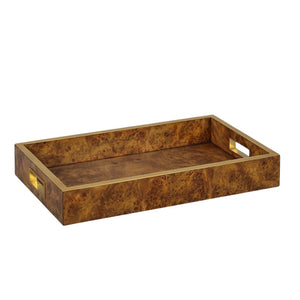 Oliver Home - Tray Rectangle Medium Serving, Rustic Burl - 1227-22