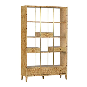 Oliver Home - Harris Bookshelf, Natural Burl - 1229-40