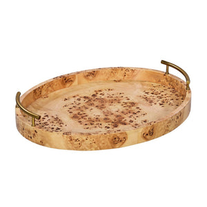Oliver Home - Tray Oval Serving, Natural Burl - 1232-40