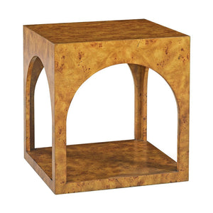 Oliver Home - Arch Side Table, Rustic Burl - 1296-22