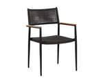 Nava Stackable Dining Armchair - Black