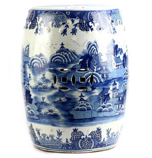The Enchanted Home Round Village Scene Garden Seat