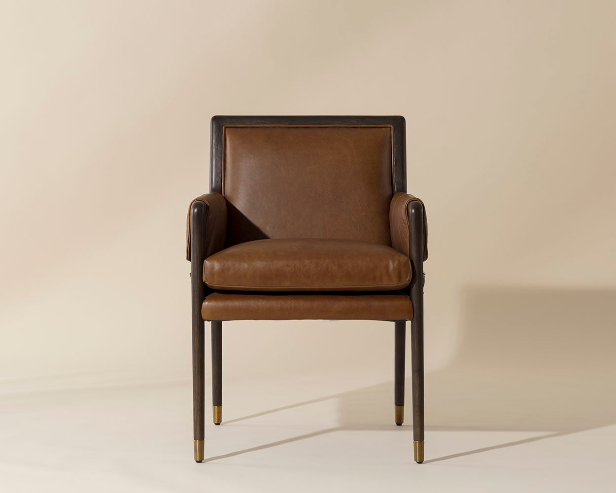 Mauti Dining Armchair - Brown  Shalimar Tobacco Leather