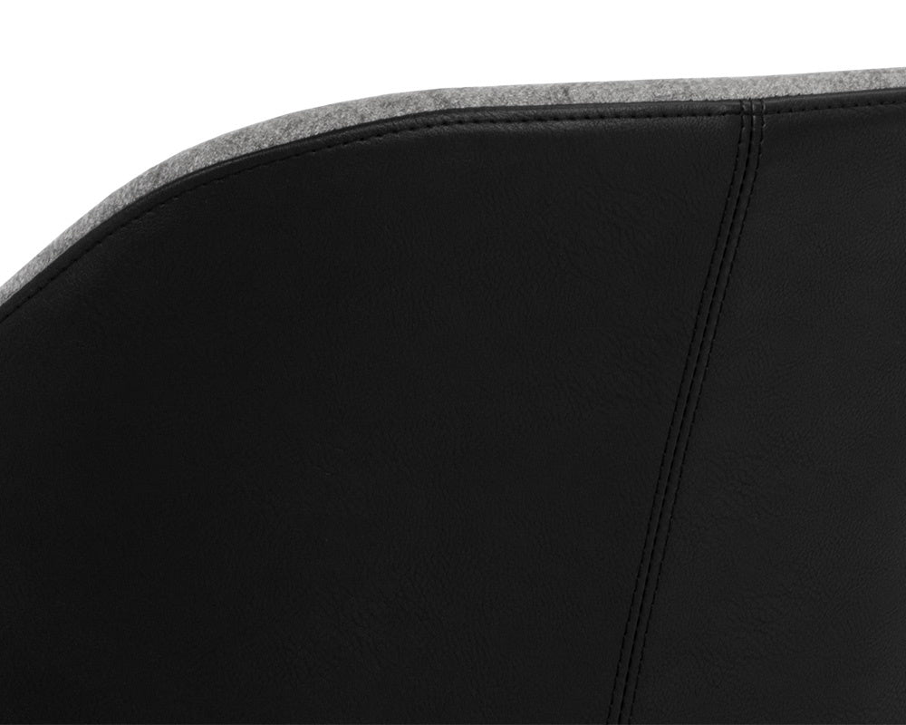 Mccoy Swivel Dining Chair - November Grey / Nightfall Black