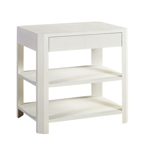 Oliver Home - Sydney Side Table, White Shagreen - 1382-51