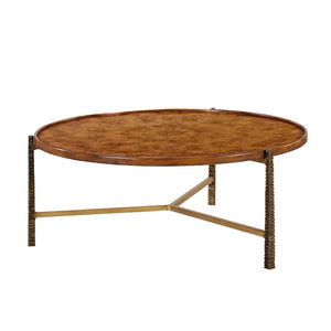 Oliver Home - Reston I Coffee Table Large, Rustic Burl - 1384-07