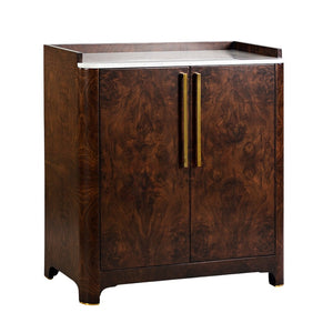 Oliver Home - Syracuse Bar Cabinet, Walnut Burl - 1385-50