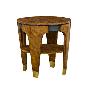 Oliver Home - Carmel Side Table, Rustic Burl - 1419-22