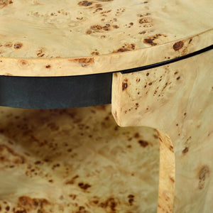 Oliver Home - Carmel Side Table, Natural Burl - 1419-40