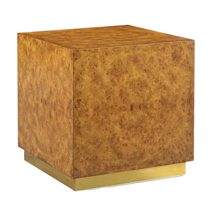 Oliver Home - Cube Table, Rustic Burl - 1461-22