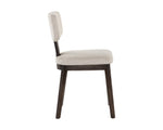 Rickett Dining Chair - Dark Brown  Dove Cream