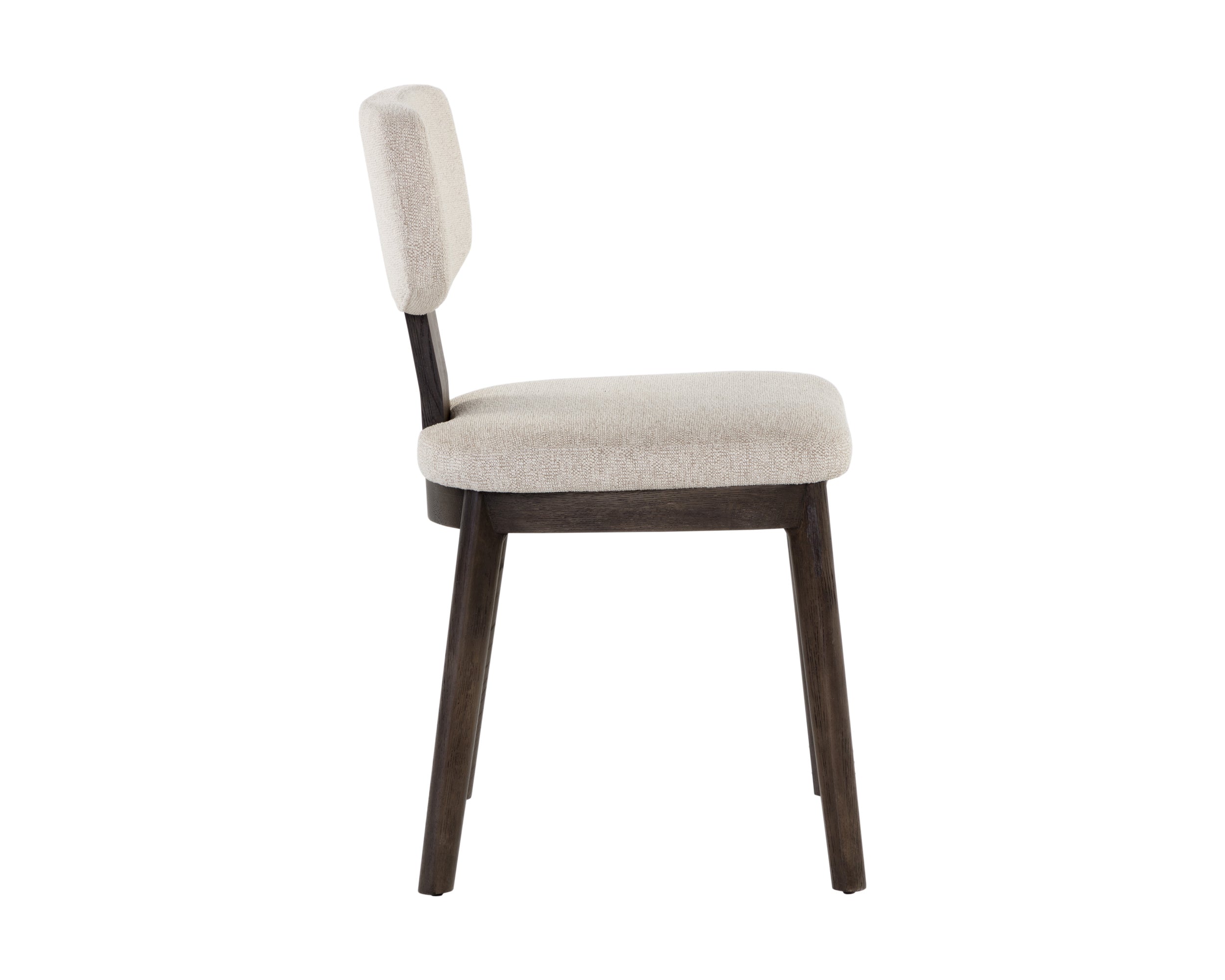 Rickett Dining Chair - Dark Brown  Dove Cream