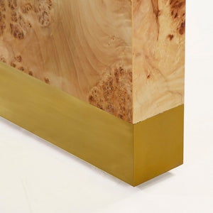 Oliver Home - Anaheim Console Table, Natural Burl - 1463-40