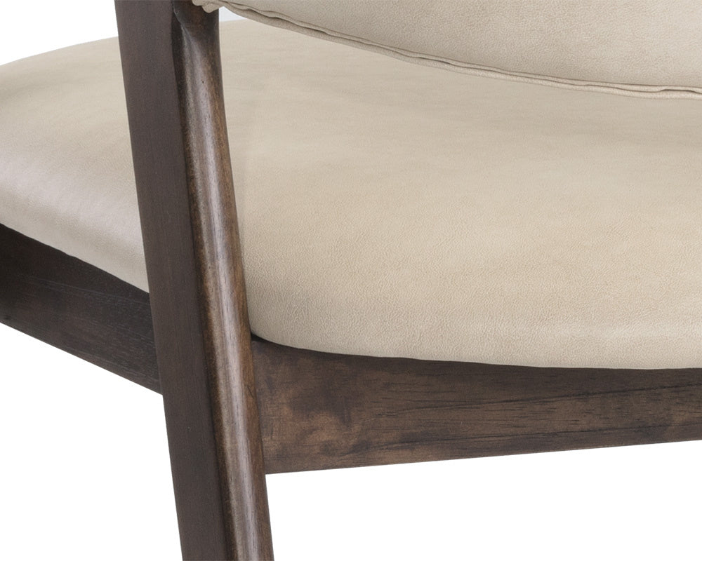Milton Dining Armchair - Smoke Acacia  Bravo Cream
