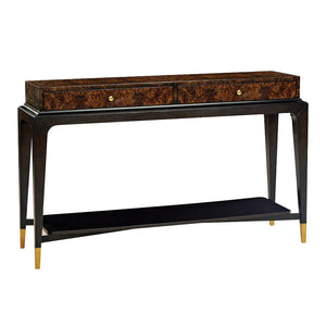 Oliver Home - Lafayette Console Table, Walnut Burl - 1487-50
