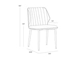 Clinton Dining Chair - Bronze  Bravo Cream